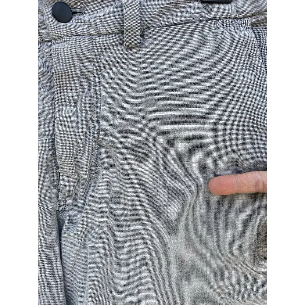 Lululemon Commission Shorts Mens 34 Gray Cotton Blend Chino 9.5 Inseam Stretch